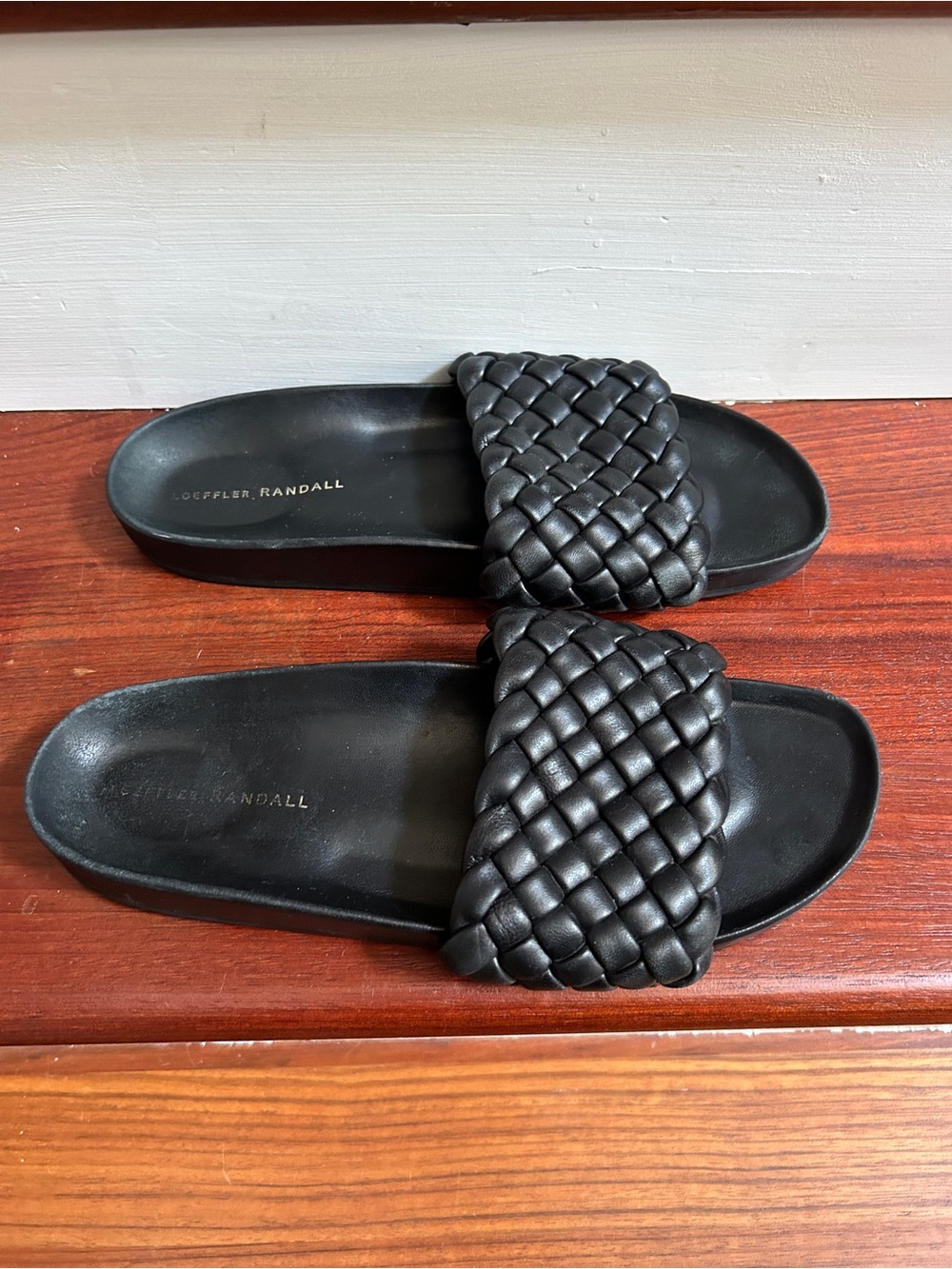 Loeffler Randall Sonnie Woven Slide Sandals Size 9.5
